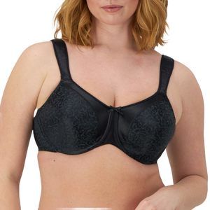 Bali Women's Satin Tracings Minimizer Underwire Bra Black 34C